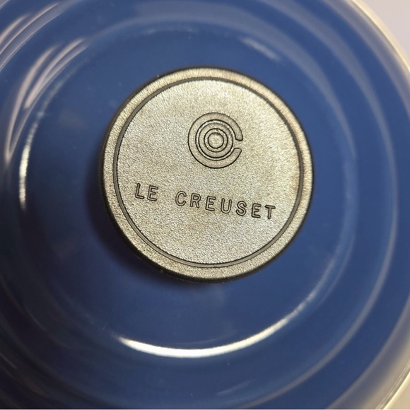 Le Creuset Other - 🆕 LE CREUSET Blue Enamel /Steel Black Knob Stock Pot Replacement LID ONLY